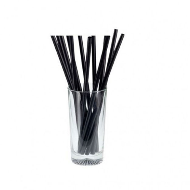 Immagine di LEONE BIO922.Z CANNUCCE BIO NERE cm.21x7mm 500 pz (CF 500)