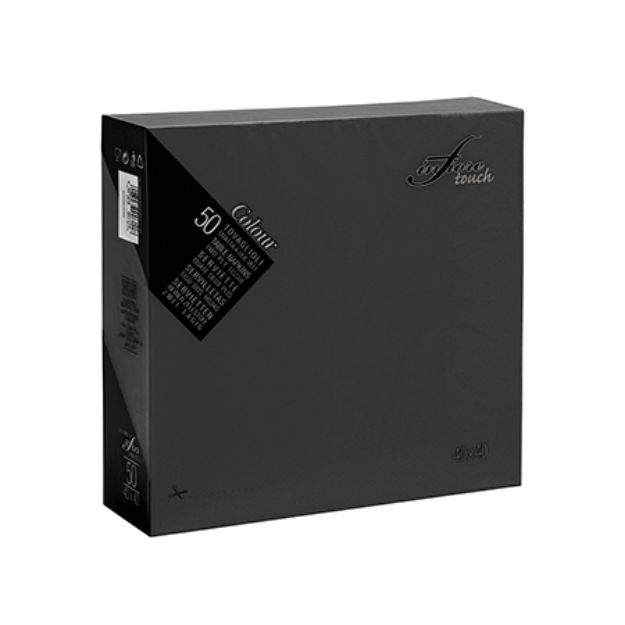 Immagine di INFIBRA I-0341 TOVAGLIOLI 2V 25x25 TOUCH NERO (100PZ)