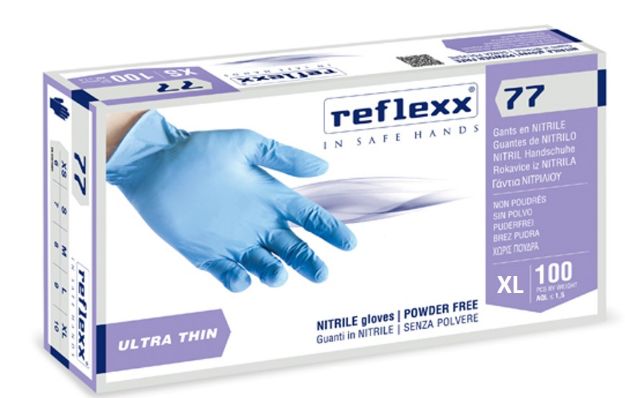 Immagine di REFLEXX 77-N71 tag.XL GUANTI NITRILE SENZA POLVERE MONOUSO (100pz)